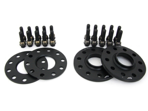 Wheel spacers 7mm and 15mm Kit in Black for Porsche 5/130 stud Pattern with long bolts
