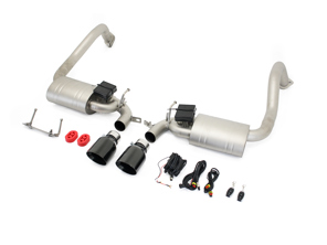 Titanium Switchable Sports Exhaust - Cat-Back - for Porsche 718 (982) Boxster / Cayman 2017>> - 982251051D, 982251051K, 982251051F, 982251051G, 982251051J, 982251051L, 982251052E, 982251052F, 982251052G, 982251052J, 982251052L