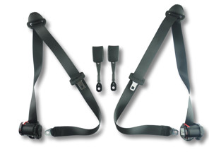 Retractable 3-point inertia reel front seat belt kit Porsche 996 Convertible 1997 to 2001 - 99680303301, 99680303401, 99680318304, 99680318301