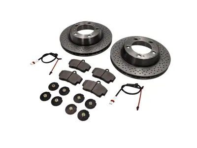 REAR Brake Pads and Brake Disc Package. Porsche 987 Boxster S / Cayman S - 98635293911, 98635240301, 98735240301, 98735240300, 98735293901, 98735293900, 99635208602, 98635293911BRE, 98661236501, 98635240301BRE, 99635208600